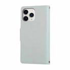 For iPhone 11 Pro Max Round Buckle Zipper Wallet Leather Phone Case with Crossbody Strap(Sky Blue) - 3