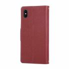 For iPhone X / XS Round Buckle Zipper Wallet Leather Phone Case with Crossbody Strap(Red) - 3