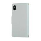 For iPhone X / XS Round Buckle Zipper Wallet Leather Phone Case with Crossbody Strap(Sky Blue) - 3