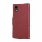 For iPhone XR Round Buckle Zipper Wallet Leather Phone Case with Crossbody Strap(Red) - 3