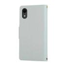 For iPhone XR Round Buckle Zipper Wallet Leather Phone Case with Crossbody Strap(Sky Blue) - 3