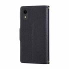 For iPhone XR Round Buckle Zipper Wallet Leather Phone Case with Crossbody Strap(Black) - 3
