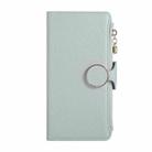 For iPhone XS Max Round Buckle Zipper Wallet Leather Phone Case with Crossbody Strap(Sky Blue) - 2