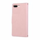 For iPhone 7 Plus / 8 Plus Round Buckle Zipper Wallet Leather Phone Case with Crossbody Strap(Pink) - 3