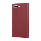 For iPhone 7 Plus / 8 Plus Round Buckle Zipper Wallet Leather Phone Case with Crossbody Strap(Red) - 3