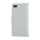 For iPhone 7 Plus / 8 Plus Round Buckle Zipper Wallet Leather Phone Case with Crossbody Strap(Sky Blue) - 3