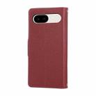 For Google Pixel 9a Round Buckle Zipper Wallet Leather Phone Case with Crossbody Strap(Red) - 3