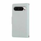 For Google Pixel 9 / 9 Pro Round Buckle Zipper Wallet Leather Phone Case with Crossbody Strap(Sky Blue) - 3