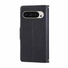 For Google Pixel 9 / 9 Pro Round Buckle Zipper Wallet Leather Phone Case with Crossbody Strap(Black) - 3