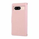 For Google Pixel 8 Round Buckle Zipper Wallet Leather Phone Case with Crossbody Strap(Pink) - 3
