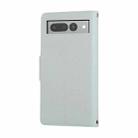 For Google Pixel 7 Pro Round Buckle Zipper Wallet Leather Phone Case with Crossbody Strap(Sky Blue) - 3