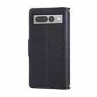 For Google Pixel 7 Pro Round Buckle Zipper Wallet Leather Phone Case with Crossbody Strap(Black) - 3