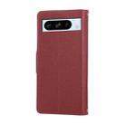 For Google Pixel 8 Pro Round Buckle Zipper Wallet Leather Phone Case with Crossbody Strap(Red) - 3