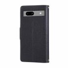 For Google Pixel 7a Round Buckle Zipper Wallet Leather Phone Case with Crossbody Strap(Black) - 3