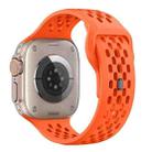 For Apple Watch 46mm / 49mm / 45mm / 44mm xDfind Mesh Reverse Buckle Silicone Watch Band(Orange) - 2