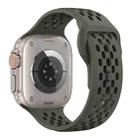 For Apple Watch 46mm / 49mm / 45mm / 44mm xDfind Mesh Reverse Buckle Silicone Watch Band(Olive Green) - 2