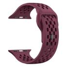 For Apple Watch 46mm / 49mm / 45mm / 44mm xDfind Mesh Reverse Buckle Silicone Watch Band(Wine Red) - 3