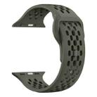 For Apple Watch 42mm / 41mm / 40mm / 38mm xDfind Mesh Reverse Buckle Silicone Watch Band(Olive Green) - 3