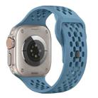 For Apple Watch 42mm / 41mm / 40mm / 38mm xDfind Mesh Reverse Buckle Silicone Watch Band(Premium Blue) - 2