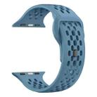 For Apple Watch 42mm / 41mm / 40mm / 38mm xDfind Mesh Reverse Buckle Silicone Watch Band(Premium Blue) - 3