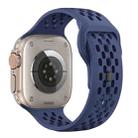 For Apple Watch 42mm / 41mm / 40mm / 38mm xDfind Mesh Reverse Buckle Silicone Watch Band(Navy Blue) - 2