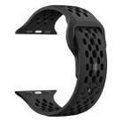 For Apple Watch 42mm / 41mm / 40mm / 38mm xDfind Mesh Reverse Buckle Silicone Watch Band(Black) - 3