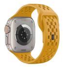 For Apple Watch 42mm / 41mm / 40mm / 38mm xDfind Mesh Reverse Buckle Silicone Watch Band(Yellow) - 2