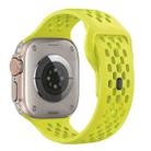 For Apple Watch 42mm / 41mm / 40mm / 38mm xDfind Mesh Reverse Buckle Silicone Watch Band(Lime) - 2
