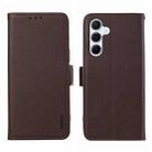 For Samsung Galaxy A17 5G ABEEL Side-Magnetic Litchi Pattern Leather RFID Phone Case(Brown) - 1