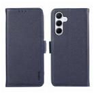 For Samsung Galaxy A17 5G ABEEL Side-Magnetic Litchi Pattern Leather RFID Phone Case(Blue) - 1