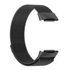 For Fitbit Charge 6 / 5 xDfind Milanese Magnetic Metal Watch Band, Size:S(Black) - 2