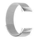 For Fitbit Charge 6 / 5 xDfind Milanese Magnetic Metal Watch Band, Size:L(Silver) - 2