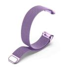 For Fitbit Charge 6 / 5 xDfind Milanese Magnetic Metal Watch Band, Size:L(Light Purple) - 3
