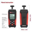 TASI TA500B Contact Measurement Laser Tachometer Digital Display Measuring Speed Meter(Black Red) - 2