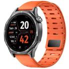 22mm Universal Shark Magnetic Breathable Silicone Watch Band(Orange) - 1