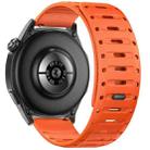 22mm Universal Shark Magnetic Breathable Silicone Watch Band(Orange) - 2