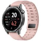 22mm Universal Shark Magnetic Breathable Silicone Watch Band(Pink) - 1