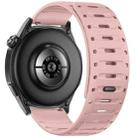 22mm Universal Shark Magnetic Breathable Silicone Watch Band(Pink) - 2