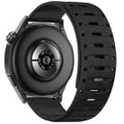 22mm Universal Shark Magnetic Breathable Silicone Watch Band(Black) - 2