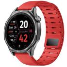 22mm Universal Shark Magnetic Breathable Silicone Watch Band(Red) - 1