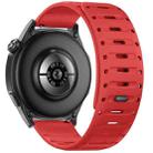 22mm Universal Shark Magnetic Breathable Silicone Watch Band(Red) - 2