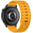 22mm Universal Shark Magnetic Breathable Silicone Watch Band(Yellow) - 2