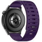 22mm Universal Shark Magnetic Breathable Silicone Watch Band(Plum Purple) - 2