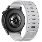 22mm Universal Shark Magnetic Breathable Silicone Watch Band(Light Grey) - 2