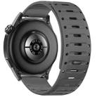 22mm Universal Shark Magnetic Breathable Silicone Watch Band(Dark Grey) - 2