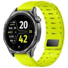 22mm Universal Shark Magnetic Breathable Silicone Watch Band(Fluorescent Green) - 1