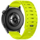 22mm Universal Shark Magnetic Breathable Silicone Watch Band(Fluorescent Green) - 2