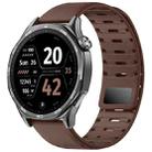 22mm Universal Shark Magnetic Breathable Silicone Watch Band(Brown) - 1