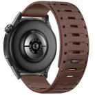 22mm Universal Shark Magnetic Breathable Silicone Watch Band(Brown) - 2