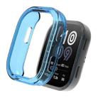 For Amazfit Bip 6 Half Coverage Hollow TPU Watch Protective Case(Transparent Blue) - 1